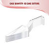 Kaya Collection Clear Disposable Plastic Cake Cutter/Lifter (60 Cake Cutters) Image 2