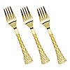 Kaya Collection Shiny Gold Glamour Cutlery Disposable Plastic Forks (600 Forks) Image 1