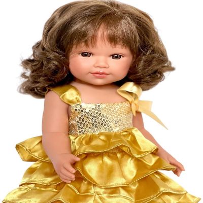 Kennedy and Friends 18" Doll Clothes Gold Party Dress Image 1