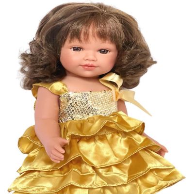 Kennedy and Friends 18" Doll Clothes Gold Party Dress Image 2