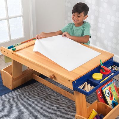 KidKraft Art Table with Drying Rack and Storage Image 1