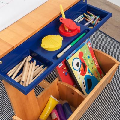 KidKraft Art Table with Drying Rack and Storage Image 2