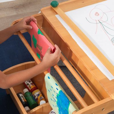 KidKraft Art Table with Drying Rack and Storage Image 3