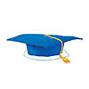 Kids&#8217; Blue Matte Elementary School Graduation Mortarboard Hat Image 1