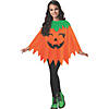 Kids Pumpkin Poncho Image 1