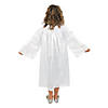 Kids' White Shiny Elementary School Graduation Robe Image 1