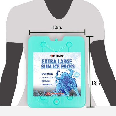 Kona Large Ice Packs for Coolers - Slim Space Saving Design - 25 Minute Freeze Time Image 1
