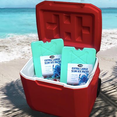 Kona Large Ice Packs for Coolers - Slim Space Saving Design - 25 Minute Freeze Time Image 2