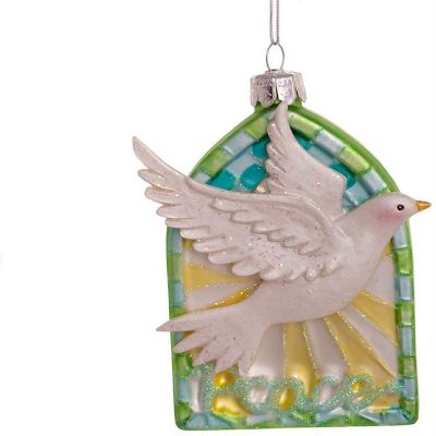 Kurt Adler Noble Gems Traditions Glass Dove of Peace Ornament Image 1