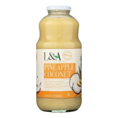 L and A Juice - Pineapple Coconut - Case of 6 - 32 Fl oz. Image 1