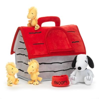 Lambs & Ivy Classic Snoopy Interactive Plush Doghouse with 5 Stuffed Animal Toys Image 2