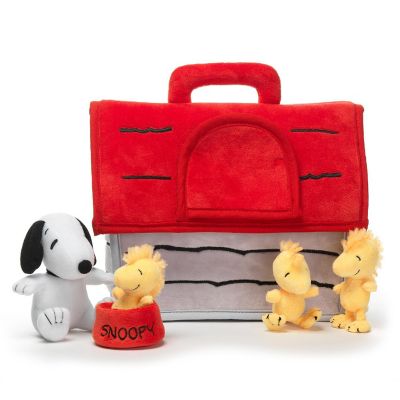Lambs & Ivy Classic Snoopy Interactive Plush Doghouse with 5 Stuffed Animal Toys Image 3