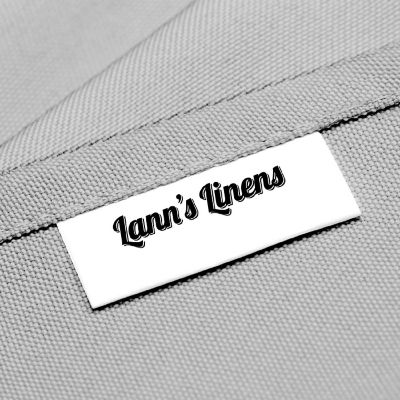 Lann's Linens 1 Dozen 17" Cloth Dinner Table Napkins for Weddings - Polyester Fabric Silver Image 3