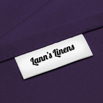 Lann's Linens 10 Pack 108" Round Wedding Banquet Polyester Fabric Tablecloth - Purple Image 3