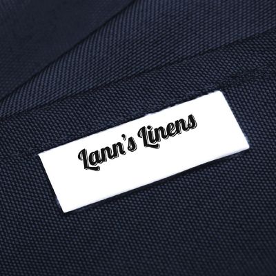 Lann's Linens 10 Pack 120" Round Wedding Banquet Polyester Fabric Tablecloths - Navy Blue Image 3