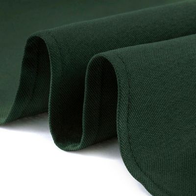 Lann's Linens 10 Pack 90" Round Wedding Banquet Polyester Fabric Tablecloths - Hunter Green Image 2