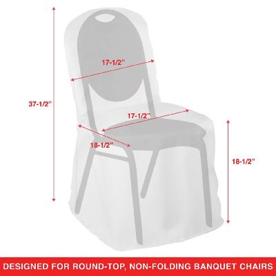 Lann's Linens 10 Wedding/Party Banquet Chair Covers - Polyester Cloth - Ivory Image 1