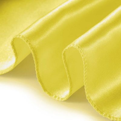 Lann's Linens 5 Satin 12" x 108" Long Wedding Dining Room Table Runners - Yellow Image 1