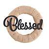 Large DIY Unfinished Wood Blessed Word Cutout Image 1