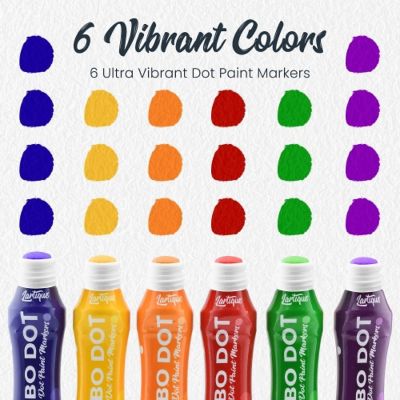 Lartique 6 Color Dot Markers for Toddlers Image 2