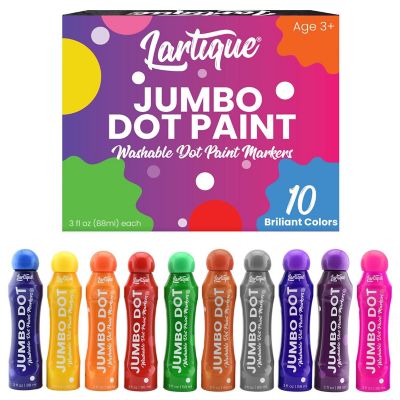 Lartique Bingo Daubers, Washable Dot Markers for Toddlers with Easy Grip, 10 Bright Colors Image 1