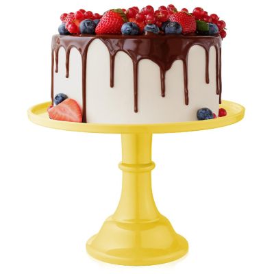 Last Confection 11" Yellow Cake Stand, Dessert Cupcake Pedestal Display, Wedding, Birthday Party Image 1