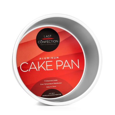 Last Confection 7" x 4" Deep Round Aluminum Cake Pan Baking Tin - Professional Bakeware Image 1