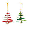 Layered Christmas Tree Ornament Craft Kit - Makes 12 Image 1
