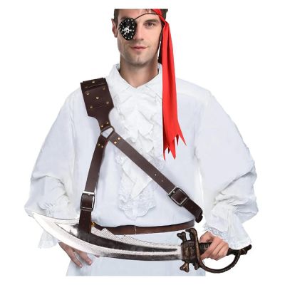 Leatherlike Backstrap Sword Holder Adult Costume Accessory  Lace Up Image 1