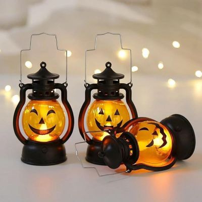 LED Halloween Pumpkin Ghost Lantern Candle Light Decoration Image 3