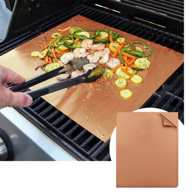 Lexi Home Copper Heavy Duty BBQ Grill Mats for Outdoor Grill - 2 Pack Non Stick, Reusable Image 1
