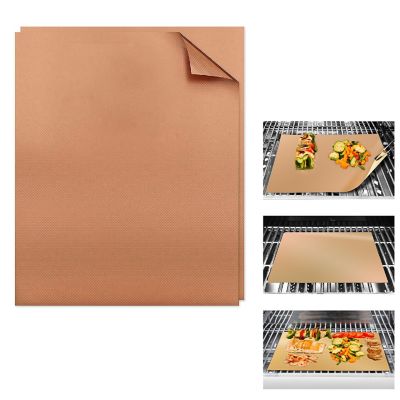 Lexi Home Copper Heavy Duty BBQ Grill Mats for Outdoor Grill - 2 Pack Non Stick, Reusable Image 2