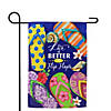 Life is Better in Flip Flops Outdoor Summer Garden Flag 18" x 12.5" Image 1