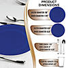 Light Blue Flat Round Disposable Plastic Dinnerware Value Set (120 Settings) Image 1