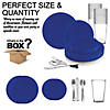 Light Blue Flat Round Disposable Plastic Dinnerware Value Set (120 Settings) Image 2
