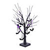 Light-Up Black Tree Halloween Tabletop Decoration with Bats Image 2