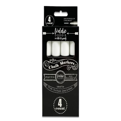 Loddie Doddie - 4ct Liquid Chalk Markers - Bright White Image 1