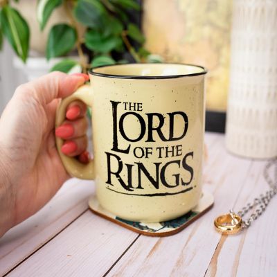 Lord of the Rings Gondor Elven Text 20oz Ceramic Camper Mug Image 2