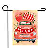 Love Banner and Vintage Car Garden Flag 12.5" x 18" Image 1