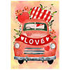 Love Banner and Vintage Car Garden Flag 12.5" x 18" Image 1