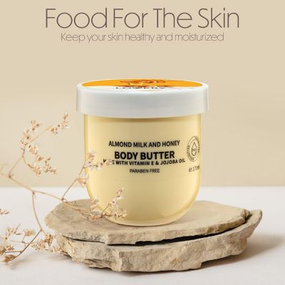 Lovery Almond Milk & Honey Body Butter - Ultra Hydrating Shea Butter Cream Image 2