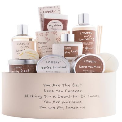 Lovery Birthday Gift Basket, Luxury Bath and Spa Gift Set for Women Image 1