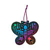 Magic Color Scratch Butterfly Ornaments - 24 Pc. Image 1