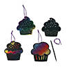 Magic Color Scratch Cupcake Ornaments - 24 Pc. Image 1