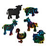 Magic Color Scratch Farm Animal Ornaments - 24 Pc. Image 1