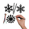 Magic Color Scratch Snowflake Christmas Ornaments - 24 Pc. Image 1