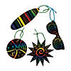 Magic Color Scratch Tropical Ornaments - 24 Pc. Image 1