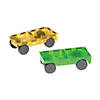MAGNA-TILES<sup>&#174;</sup> Cars &#8211; Green & Yellow 2-Piece Magnetic Construction Set, The ORIGINAL Magnetic Building Brand Image 1
