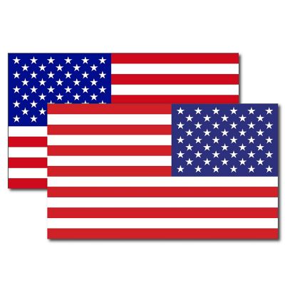 Magnet Me Up American Flag and Reversed American Flag Automotive Magnets, 7x12 Inches, Opposing 2 Pack, Heavy Duty Magnetic Vinyl for Car Truck and SUV Image 1