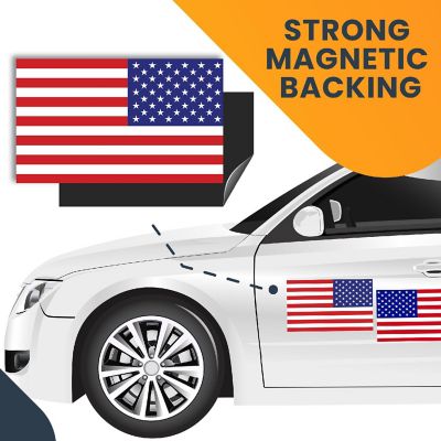 Magnet Me Up American Flag and Reversed American Flag Automotive Magnets, 7x12 Inches, Opposing 2 Pack, Heavy Duty Magnetic Vinyl for Car Truck and SUV Image 3